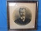 Spooky Antique Portrait in Period 23 1/2” Square  Faux Wood Grain Frame