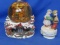 2 Xmas Music Boxes: Figurine: Ceramic – Toyland &  Resin – Snow Globe -- Winter Wonderland