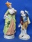 2 Figurines marked “Made in  Occupied Japan” Woman 7 1/2” T  Man 6” T
