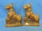 Syroco Wood Scottie Dog Book Ends – 6 3/4” T – As Shown