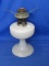 Aladdin Nu Type  Mantel Lamp Model B 13” T (Base unscrews into 2 apx 6” parts) 9” DIA Shade Perch