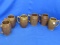 Set of 6 Pottery Barrel Mugs  Each appx 5” T