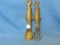 Brass Decorative Fish Fork & Spoon – 8 5/8” L – As Shown