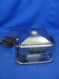 Vintage L&H Waffle Iron Model 315 – Stands Appx 6” T  with a 7x7” Square Body on a 8 1/2” Sq. Base