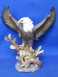 Bald Eagle Figurine – Outstertched Wings 7” T s 8 1/2” Wingspan