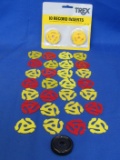 45 RPM Record Inserts: Keyhole , Set of 10 NOS TREX & 25 Red & Yellow not in Pkg.