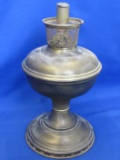 Aladdin Model No. 11  Oil Lamp – Brass Finish 12” Tall – Dent in the burner's top