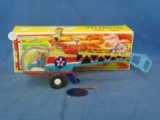 Schylling Helicopter Friction Tin Toy – Original Box – 10” L – China – Works