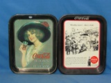 Coca Cola Metal Trays – One Dated 1993 – 10 3/4” x 13 1/4”