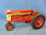 Farmall 560 Toy Tractor – Metal Wheels – Rubber Tires – Missing Stack & Steering Wheel