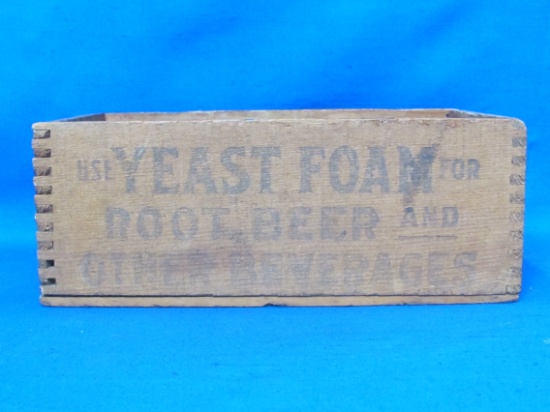 Wood Box “Use Yeast Foam for Root Beer and Other Beverages” - 8 1/2” x 5 1/4”