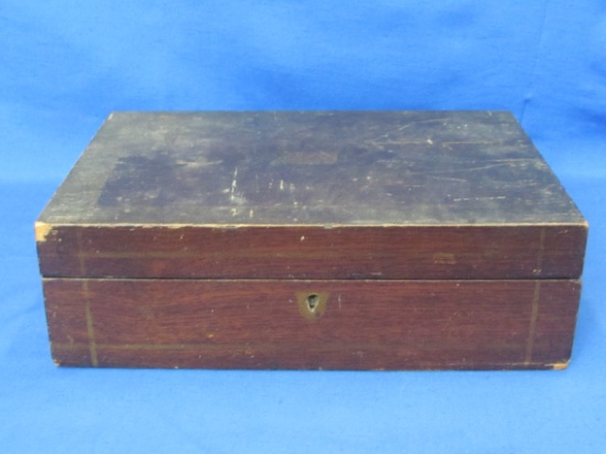 Small Vintage Wood Travel Desk – In need of TLC – 11 1/2” x 8” x 3 1/2”