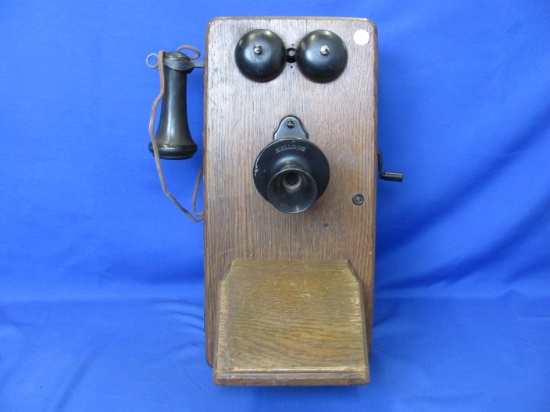 Antique Kellogg Hand Crank Wall Telephone – Stromberg & Carlson Mfg. - 9 1/8” x 18 3/4”