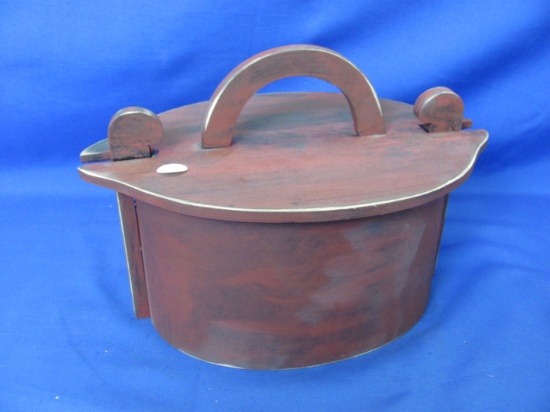 Wood Oval Box With Cover – 11 5/8” L – 7 3/4” T – As Shown