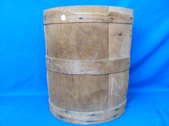 Wood Cheese Box ? - 17” T – 13” D – Some Damage To Top Strap – As Shown