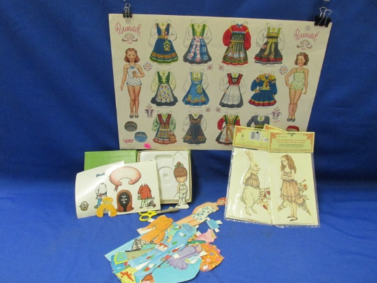 Vintage Lot Of Paper Dolls – (1) '63 Lucy “Used” - '67 Friend & Box – Bundad Sheet – (3) '90 Alice..