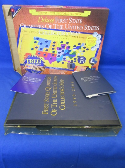 Large Collector Map (In Box) 17”H x 28” For 1999-2008 State Quarters “No Quarters Included” -