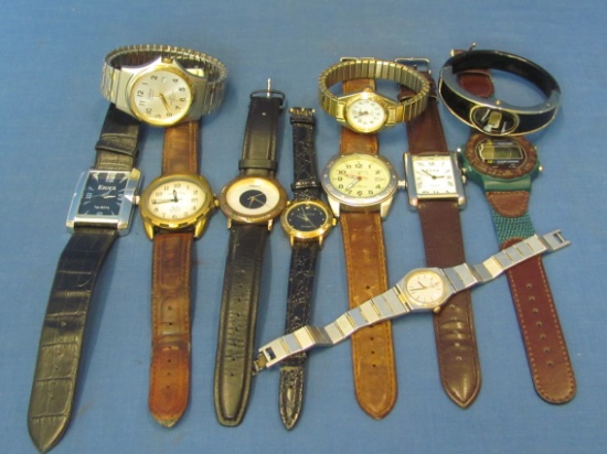 Mixed Lot of Wristwatches – Nice Looking Fossil – Galaxie by Elgin – Not running