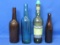 4 Glass Bottles: “Dr. Greene's Nervura” - “J.Rieger & Co Distributors” - “Three Feathers”