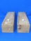 2 Long Narrow wood Boxes with Hinged Lids & Porcelain Knobs – 17 1/2” x 4 1/4” x 3 1/4”