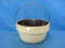 1930's Cook Rite Glazed Stoneware Bowl With Wire Handle – 5 3/4” T – 10” D