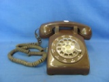 IT&T Brown Rotary Telephone – Not Tested – As Shown