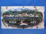 Tin Sign “Contemporary American Folk Art – Leo R Smith” - 25 3/4” x 13 1/2”