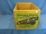 Yakima Sno-Kist Apple Wood Box – Paper Label – 12 1/8” x 19 1/2” - 10 3/4” T