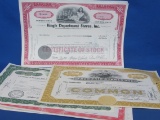 Lot of 10 Vintage Stock Certificates – All Different – Food Fair Stores – Oil – Aviation & more..