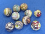 10 Limited Run “April Showers” Glass Marbles from JABO – Made in the USA
