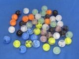 Lot of 50 Marble King Cat's Eye Glass Marbles – Made in USA – Good condition