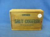 Choice Salt Codfish Wood Box With Sliding Cover & Dove Tail Corners – 4” x 6”