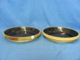 1930's Cook Rite Glazed Stoneware Pie Plates (2) – 1 3/4” T – 10” D – Bottom Marked