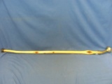 Diamond Willow Walking Stick With Brass Horse Hame Ball Handle – 37 3/8” L