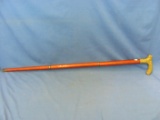 3 Piece Wood Cane With Brass Handle – Some Sort Of Bird – 34 1/4” L