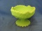 Fenton Lime Green Pedestal Candy Dish – 5” T – No Chips/Cracks – As Shown