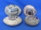 4 Painted Rocks with Mimbres Pottery Designs – By Jerry Roelen of Cody, WY – Largest is 5” long