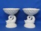 Pair of Ceramic Dolphin Stemmed Bowls – Made in Italy – 6 3/4” tall – Good condition