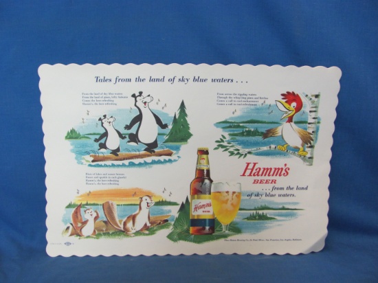 Hamm's Beer Lyric Paper Placements (5) – 9 7/8” x 14 7/8” - As Shown