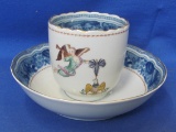 Mottahedeh China Cup & Saucer Set – Society of Cincinnati Insignia – Angel & Eagle