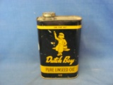 Dutch Boy Pure Linseed Oil One Pint Can – Some Contents – 6 3/8” T – As Shown