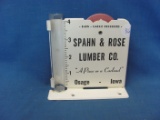 Spahn & Rose Lumber Metal Thermometer With Glass Tube – Osage IA – 4 1/2” T