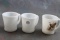 3 total Vintage Fire King Anchor Hocking Cups (2) White (1)Pheasant Coffee Mugs
