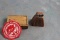 Vintage Lot Dovetailed Wood Box, Goat Bell, Future Homemakers of America Patch