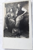 RPPC Early 1900's Cowboy & Cowgirl with Pistols Wooly Chaps Unposted