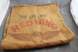Vintage Red Wing 100 Lb. Feed Bag Gunny Sack Advertising Great Graphics