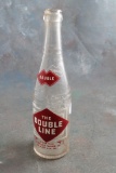 1954 The Double Line Soda Pop Bottle 12 oz Dubuque Iowa