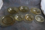 Mixed Lot Yellow Depression Glass 7.5