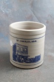 Red Wing Stoneware Advertising Crock St. Charles, Minnesota 5 1/2