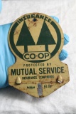 Vintage License Plate Topper CO-OP Insurance Company